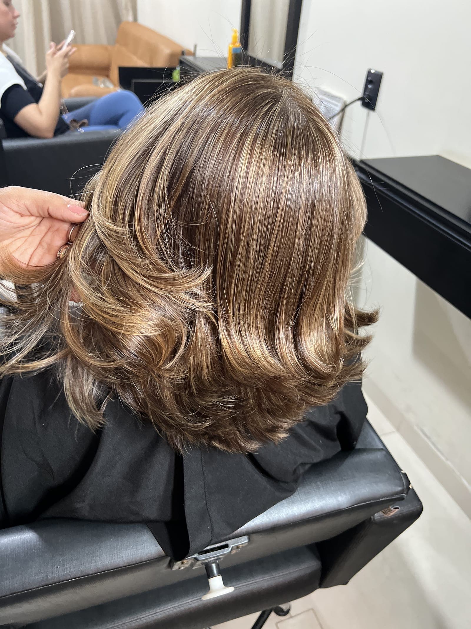 Mechas com cobertura de fios brancos