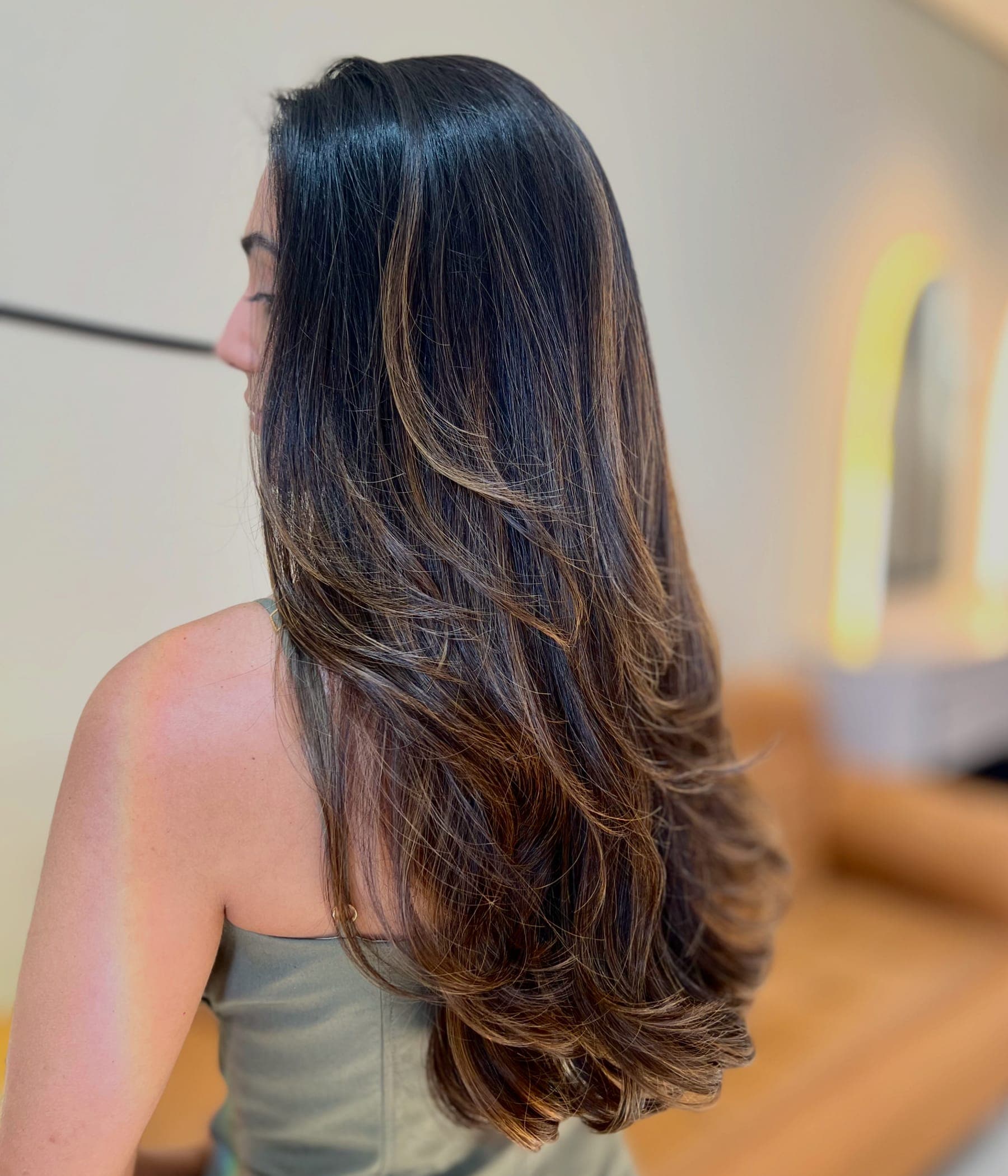 Corte em camadas desfiadas